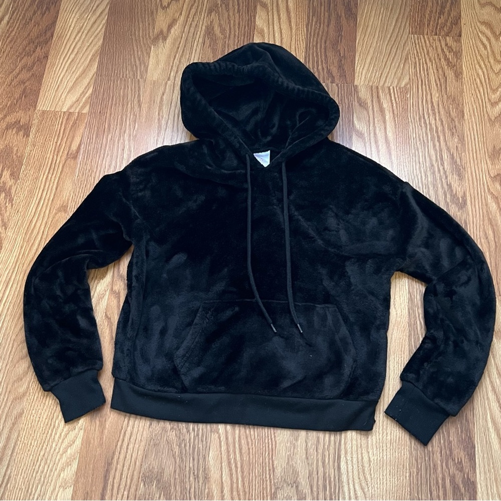 Black Fuzzy Hoodie